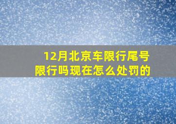 12月北京车限行尾号限行吗现在怎么处罚的