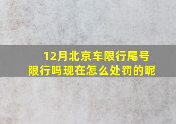 12月北京车限行尾号限行吗现在怎么处罚的呢