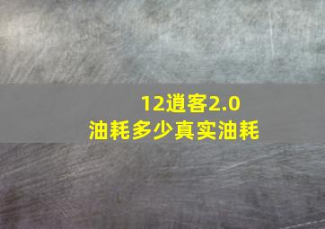 12逍客2.0油耗多少真实油耗