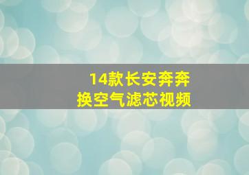 14款长安奔奔换空气滤芯视频