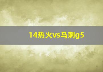 14热火vs马刺g5