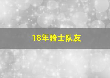 18年骑士队友