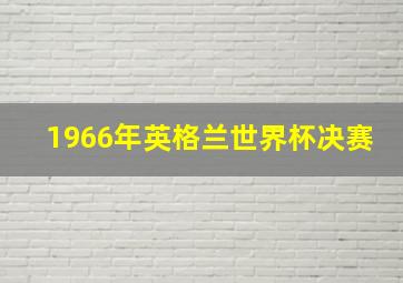 1966年英格兰世界杯决赛