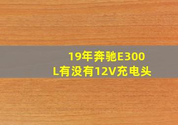 19年奔驰E300L有没有12V充电头