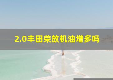 2.0丰田荣放机油增多吗