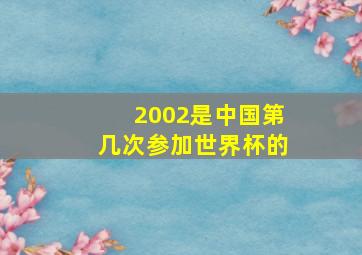 2002是中国第几次参加世界杯的