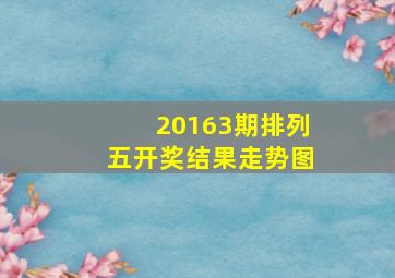 20163期排列五开奖结果走势图