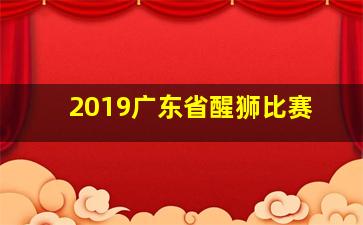 2019广东省醒狮比赛