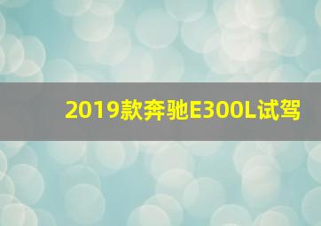 2019款奔驰E300L试驾