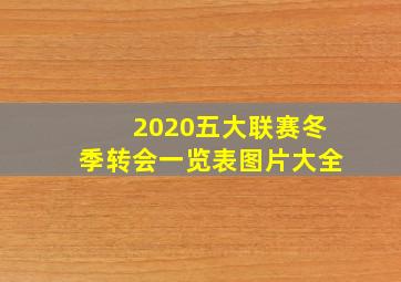 2020五大联赛冬季转会一览表图片大全