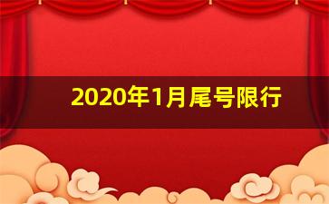 2020年1月尾号限行