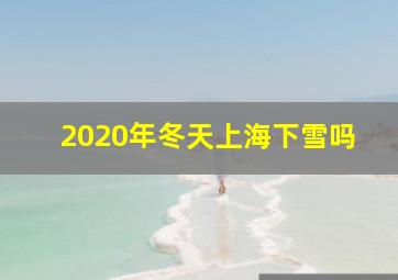 2020年冬天上海下雪吗