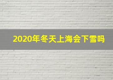 2020年冬天上海会下雪吗