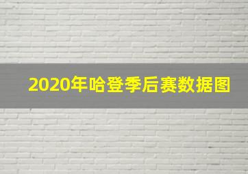 2020年哈登季后赛数据图