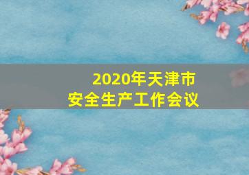 2020年天津市安全生产工作会议