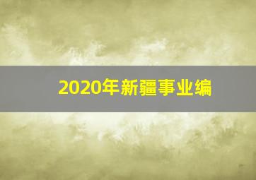 2020年新疆事业编