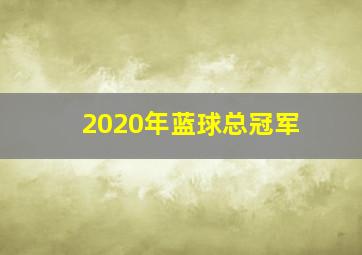 2020年蓝球总冠军