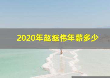 2020年赵继伟年薪多少