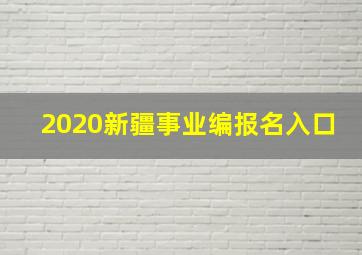 2020新疆事业编报名入口