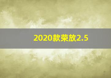 2020款荣放2.5