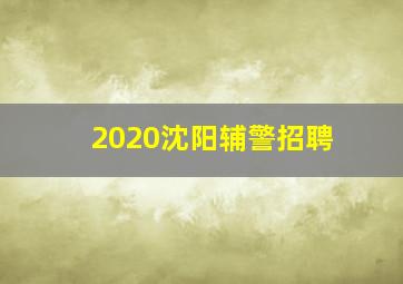 2020沈阳辅警招聘