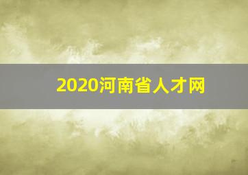 2020河南省人才网