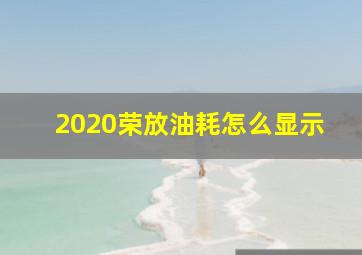 2020荣放油耗怎么显示