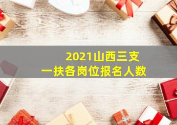 2021山西三支一扶各岗位报名人数