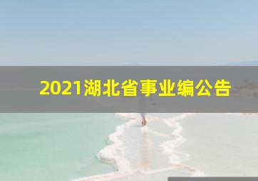 2021湖北省事业编公告