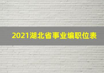 2021湖北省事业编职位表