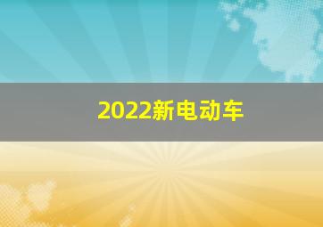 2022新电动车