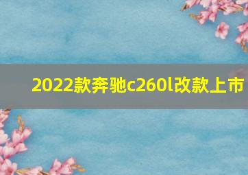 2022款奔驰c260l改款上市