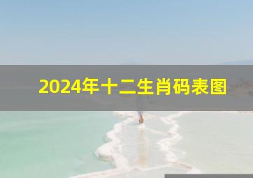 2024年十二生肖码表图