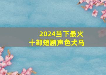 2024当下最火十部短剧声色犬马