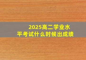 2025高二学业水平考试什么时候出成绩