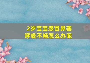 2岁宝宝感冒鼻塞呼吸不畅怎么办呢