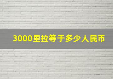 3000里拉等于多少人民币