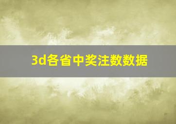 3d各省中奖注数数据