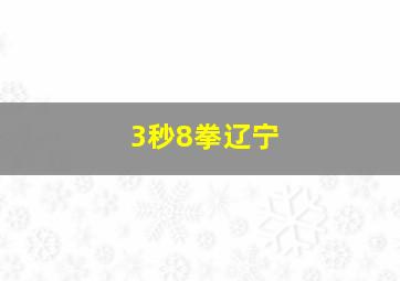 3秒8拳辽宁