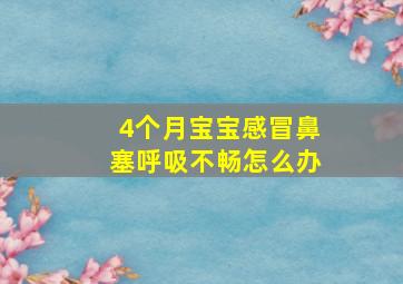 4个月宝宝感冒鼻塞呼吸不畅怎么办