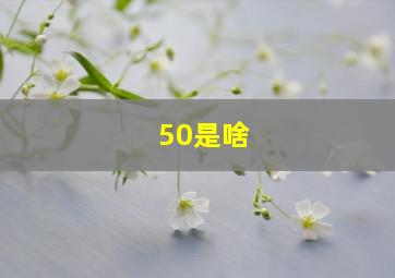 50是啥