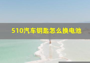 510汽车钥匙怎么换电池