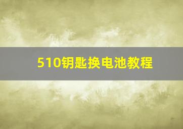 510钥匙换电池教程