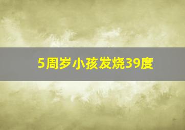 5周岁小孩发烧39度