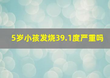 5岁小孩发烧39.1度严重吗