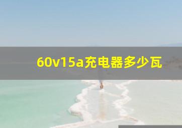 60v15a充电器多少瓦