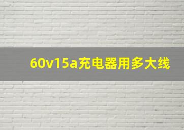 60v15a充电器用多大线