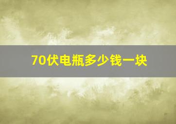 70伏电瓶多少钱一块