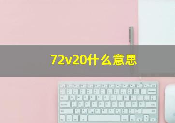 72v20什么意思