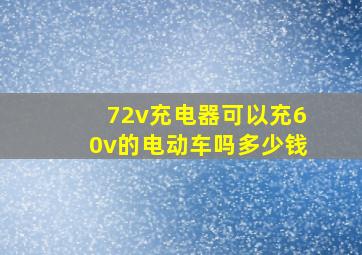 72v充电器可以充60v的电动车吗多少钱